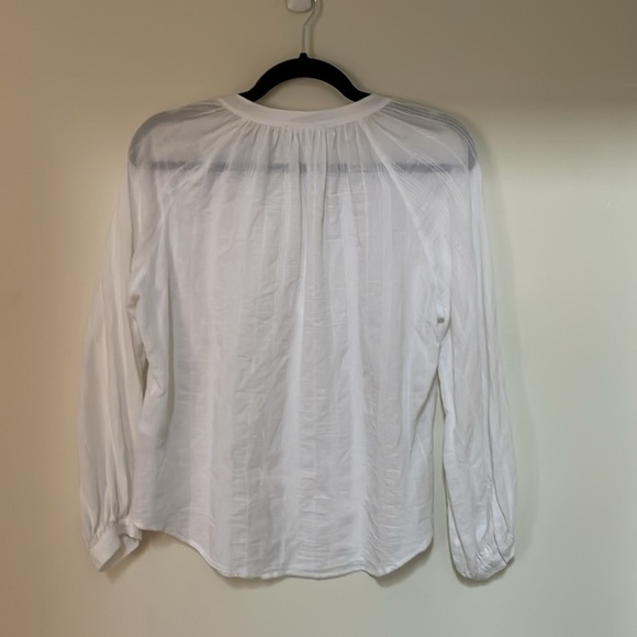 Hana San Blouse Top Bobu in Blanc Optique white texture 36 US small - Picture 5 of 5